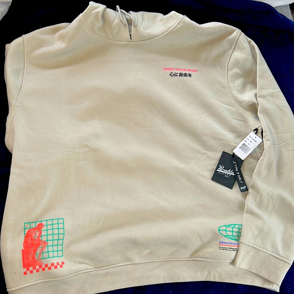 3xl khaki colored hoodie
